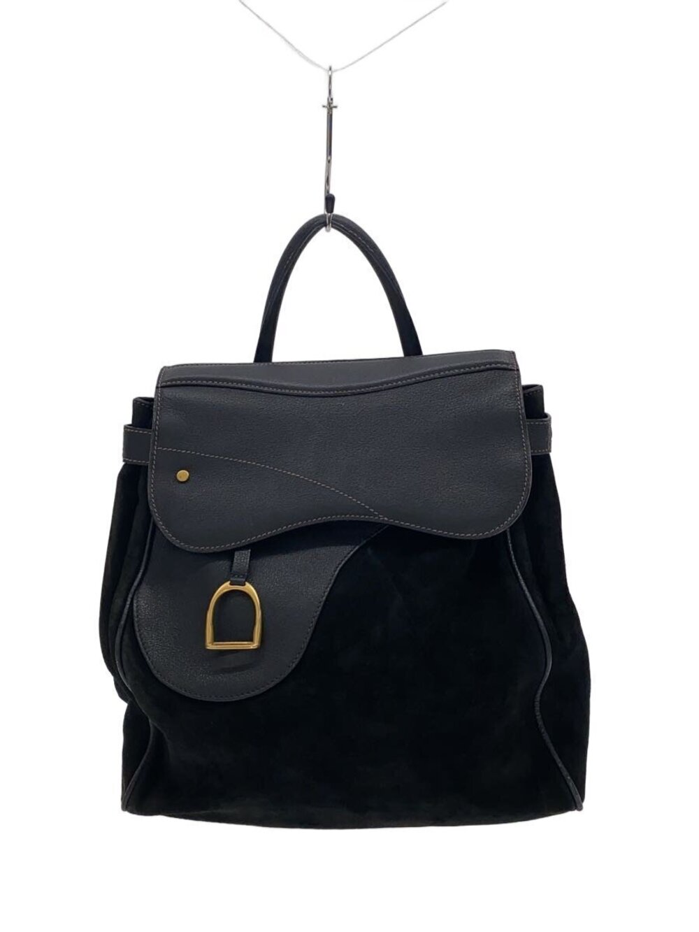 Gucci Backpack Rucksack Daybag Suede Black